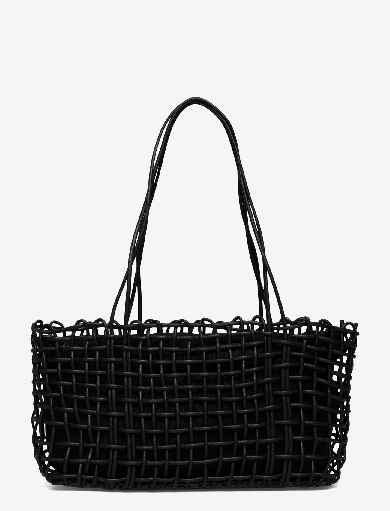 Mango - Medium braided shoulder bag - aksessuaarid - black - 0