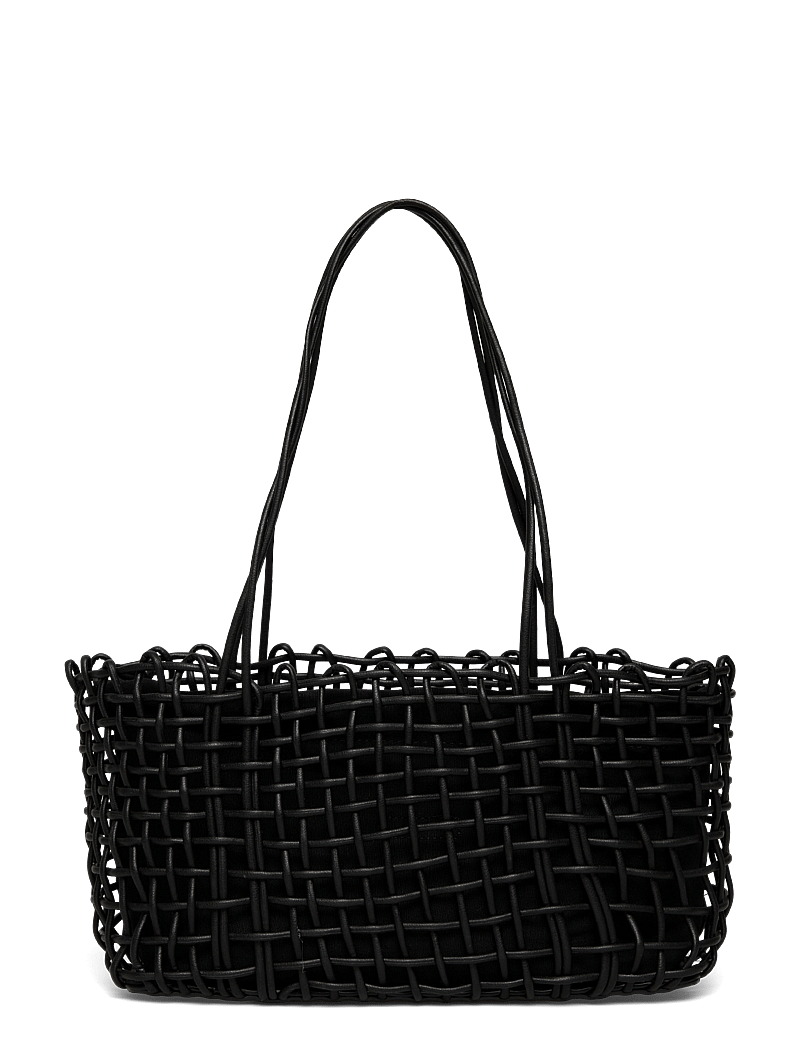Mango - Medium braided shoulder bag - tote bags - black - 2
