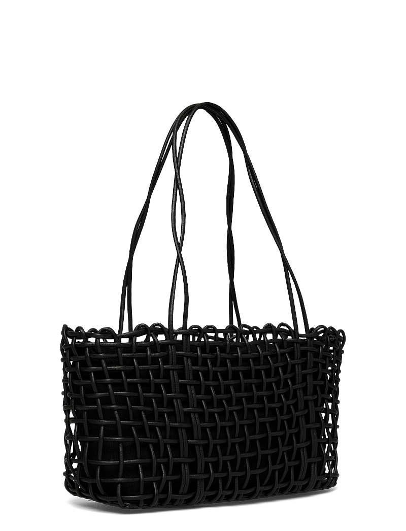 Mango - Medium braided shoulder bag - tote bags - black - 3