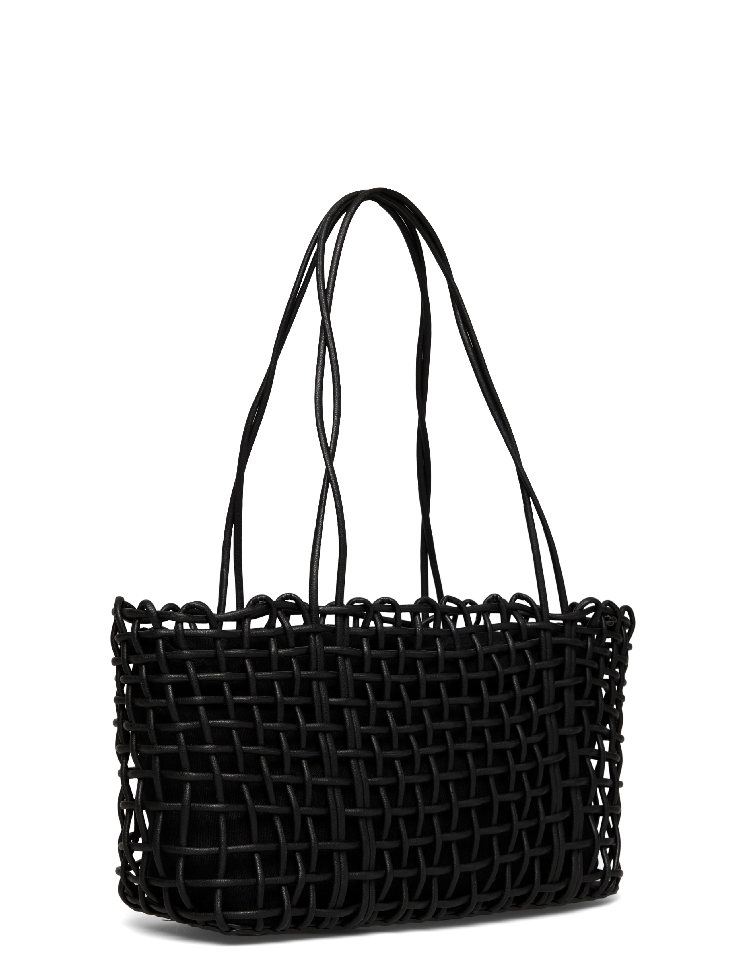 Mango - Medium braided shoulder bag - tote bags - black - 3