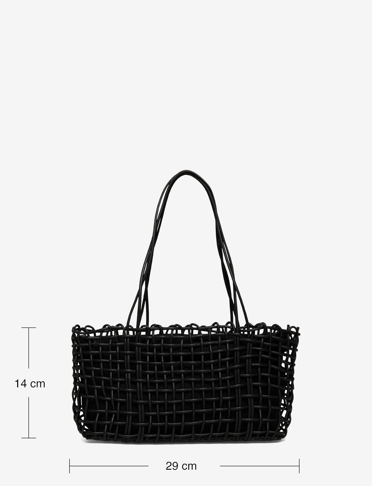 Mango - Medium braided shoulder bag - aksessuaarid - black - 3