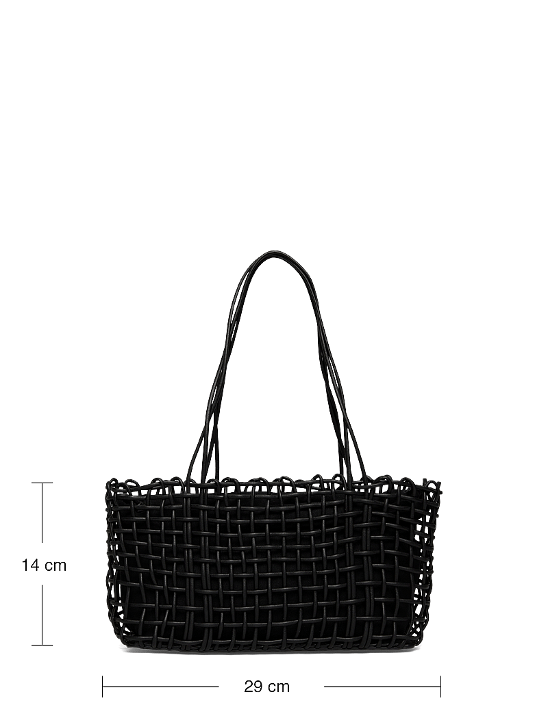 Mango - Medium braided shoulder bag - tote bags - black - 4