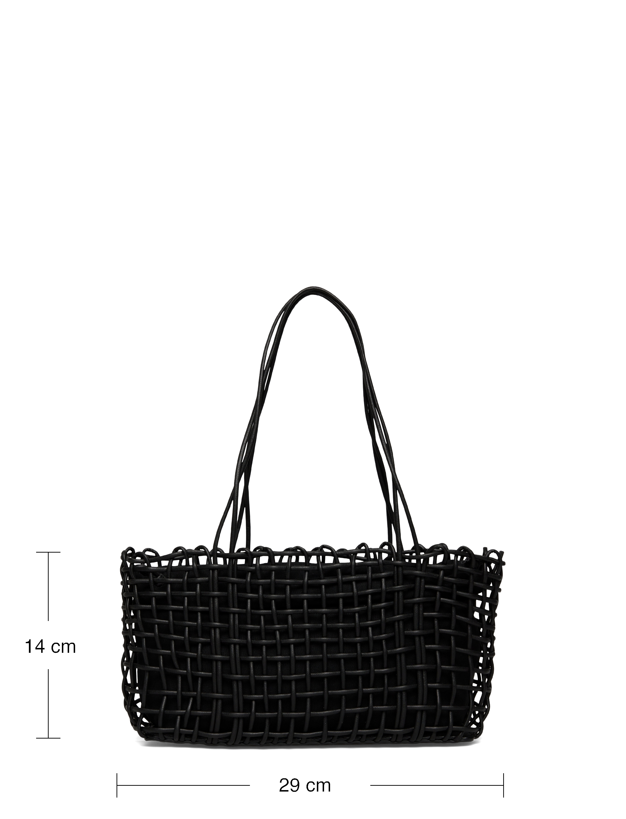 Mango - Medium braided shoulder bag - tote bags - black - 4