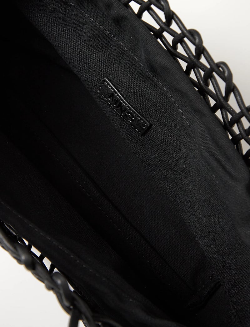 Mango - Medium braided shoulder bag - tote bags - black - 5