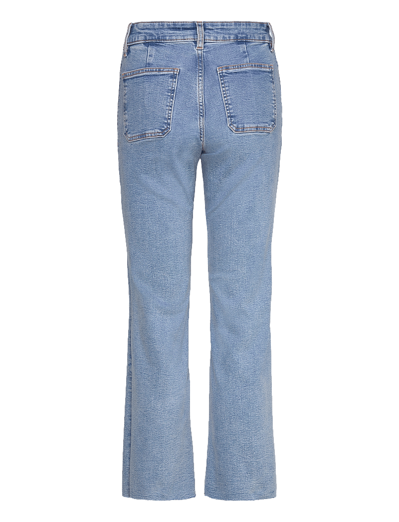 Mango - Flared cropped jeans with pockets - schlaghosen - open blue - 2