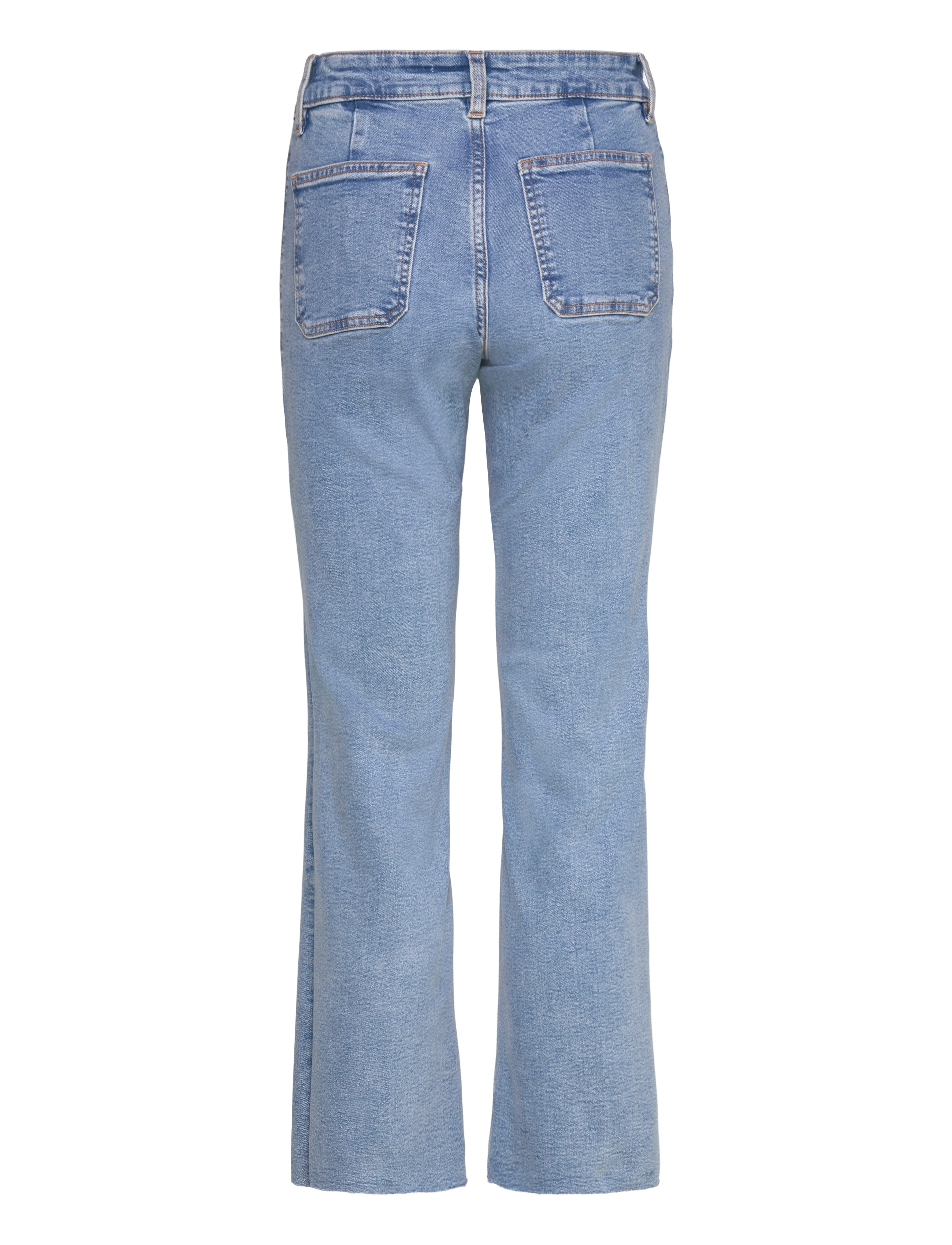 Mango - Flared cropped jeans with pockets - open blue - 2