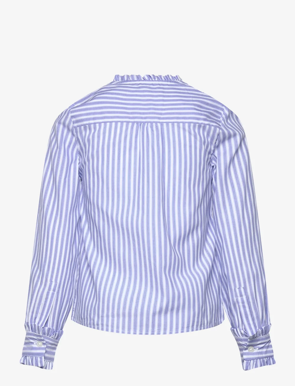 Mango - Striped shirt with pleated details - langærmede skjorter - medium blue - 2