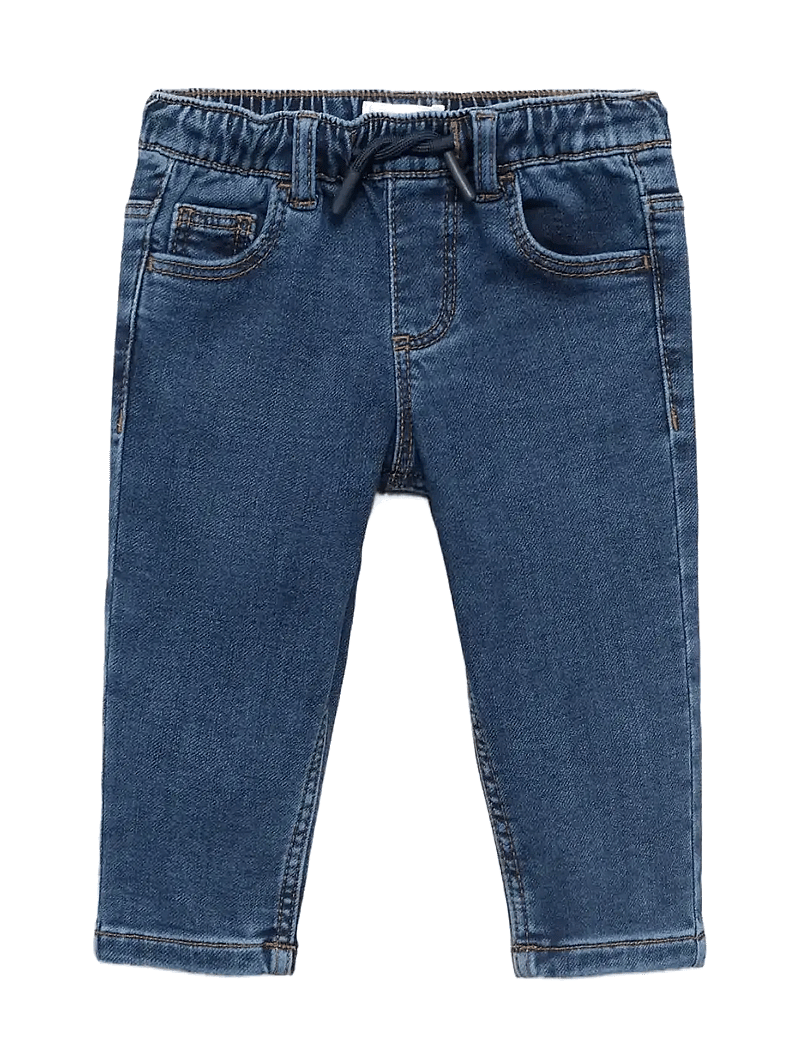 Mango - Straight jeans with drawstring - regular jeans - open blue - 0