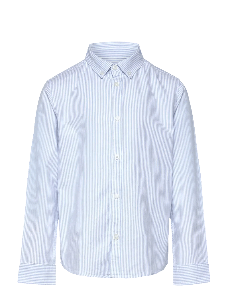 Mango - Striped Oxford shirt - langærmede skjorter - lt-pastel blue - 1