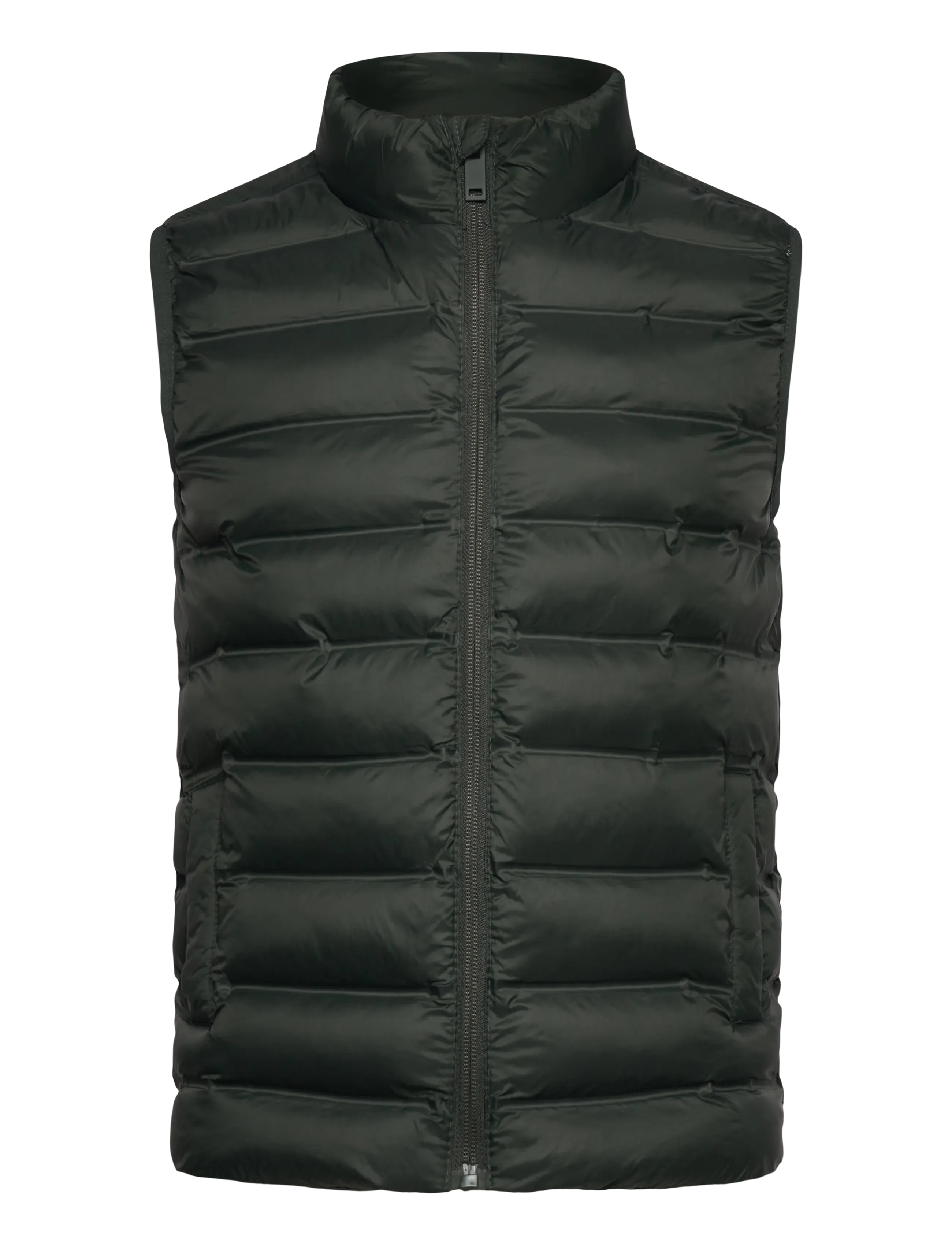 Mango Quilted gilet - Veste - BEIGE - KHAKI / green