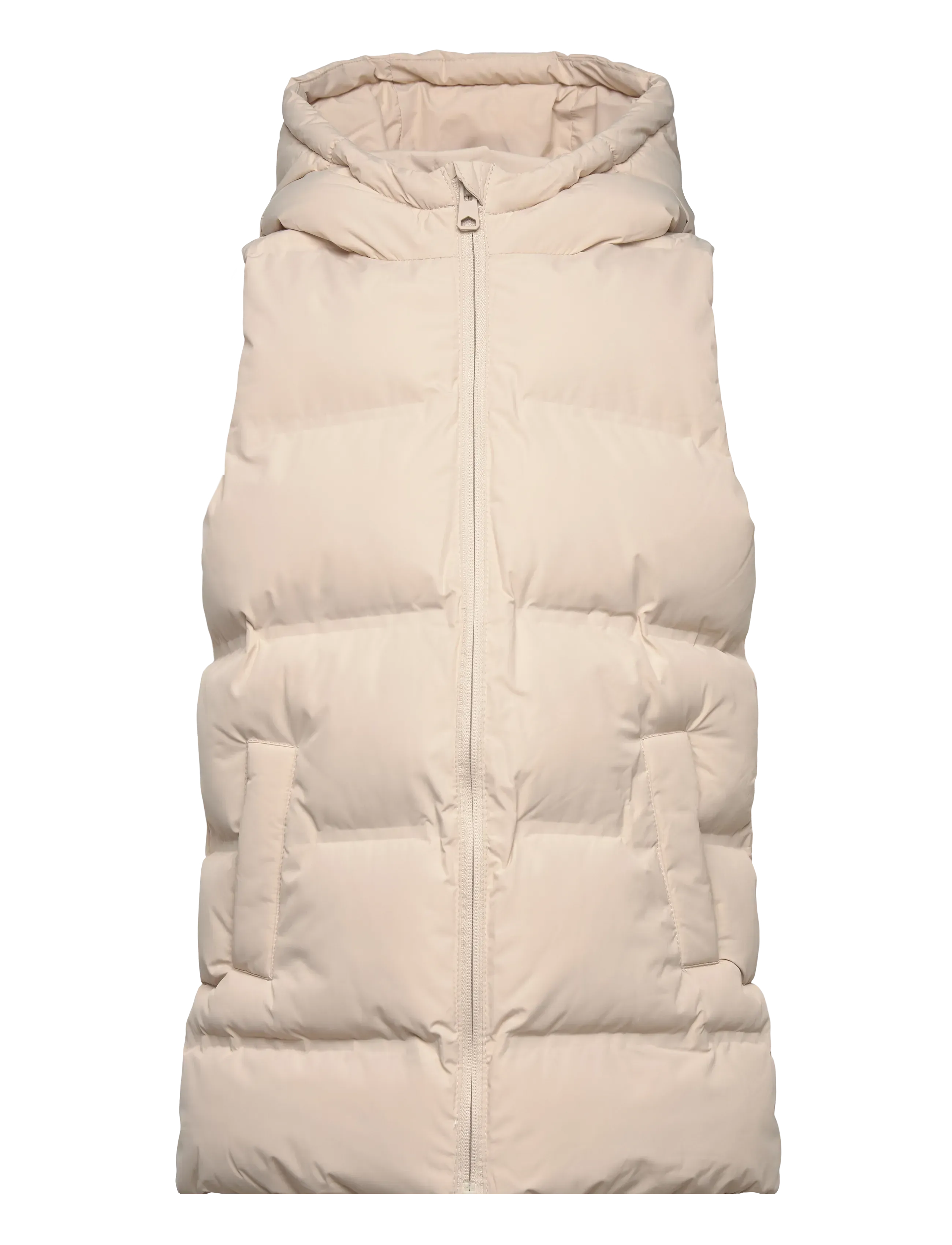Mango Long hooded waistcoat - Veste - LIGHT BEIGE / cream