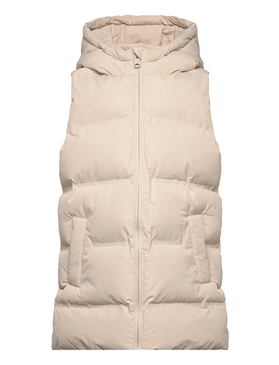 Mango - Long hooded waistcoat - shoppa efter ålder - light beige - 1