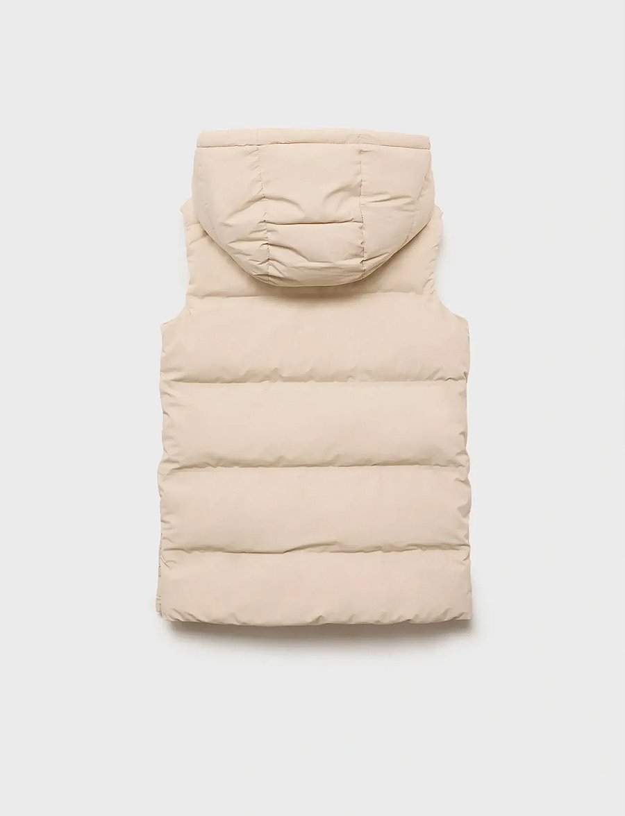 Mango - Long hooded waistcoat - shoppa efter ålder - light beige - 3