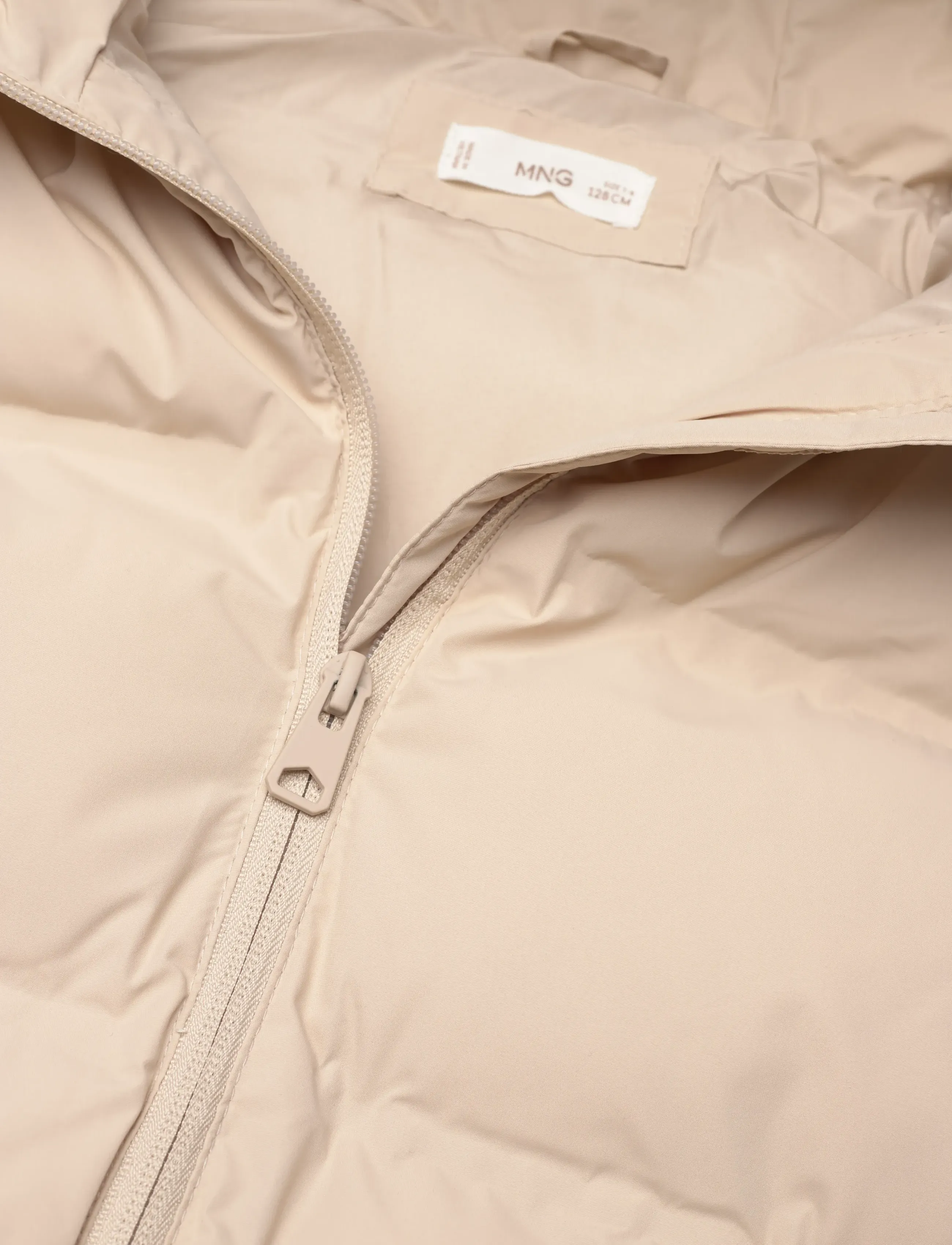Mango - Long hooded waistcoat - ytterkläder - light beige - 4