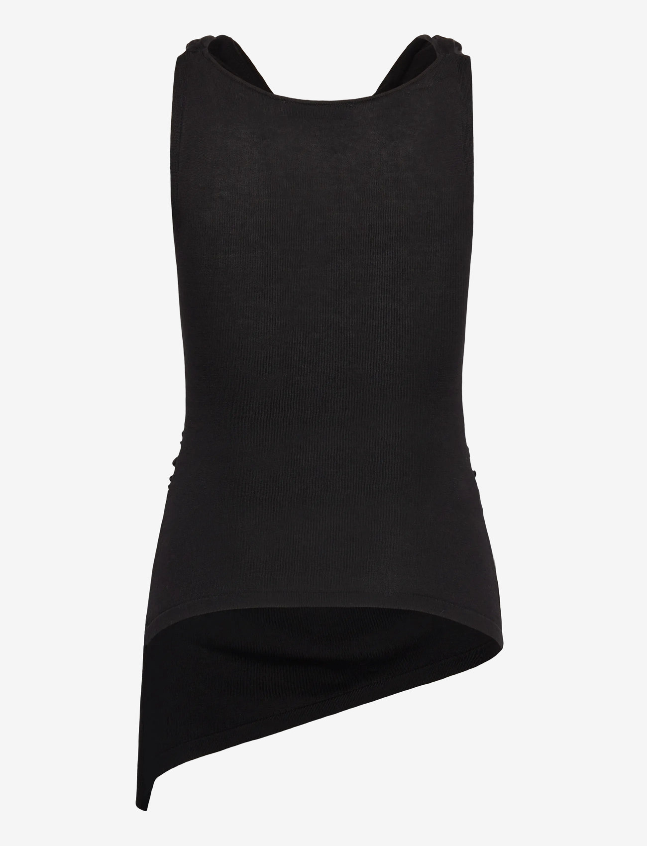 Mango - Draped knitted top - Ärmellose tops - black - 2