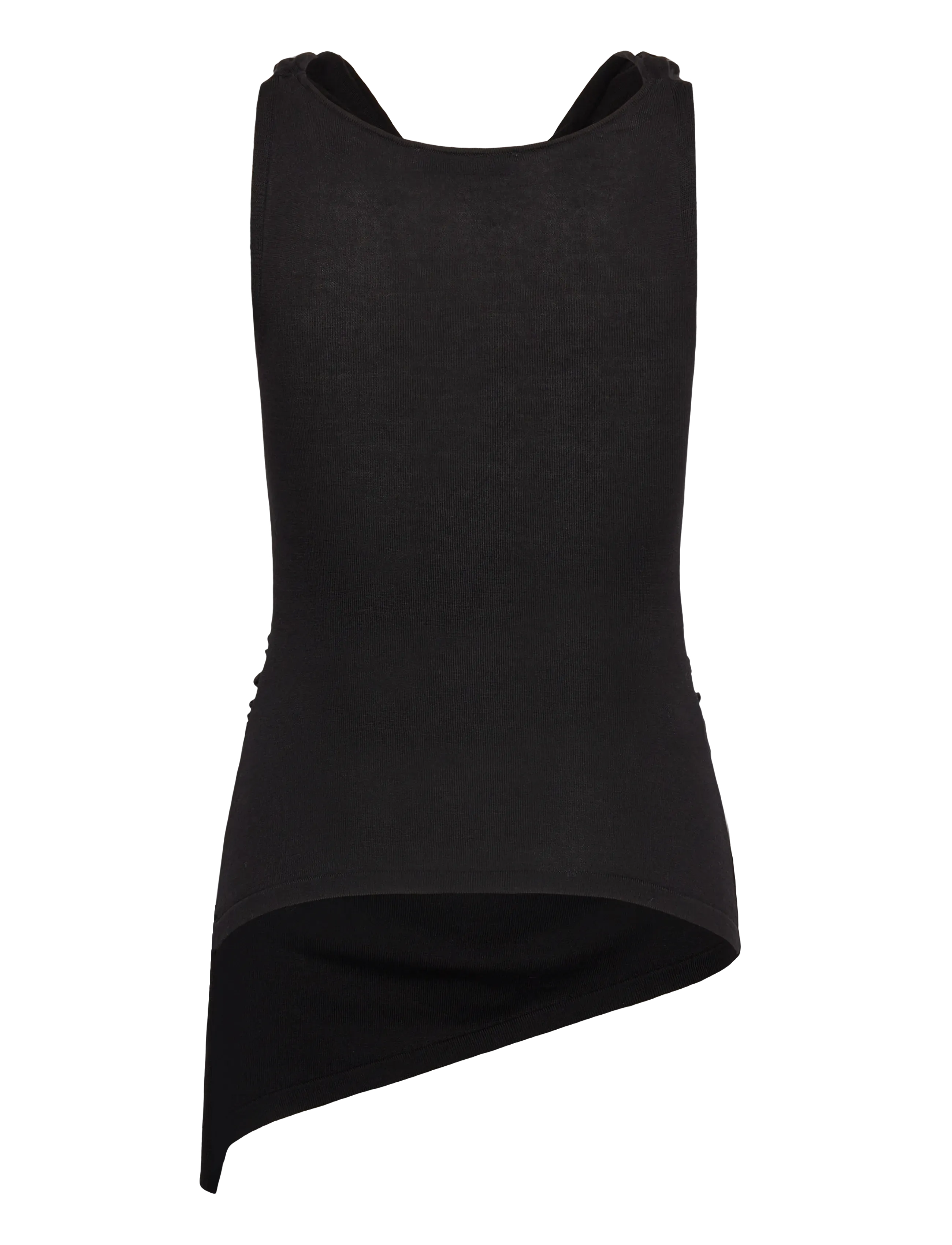 Mango - Draped knitted top - linnen - black - 2