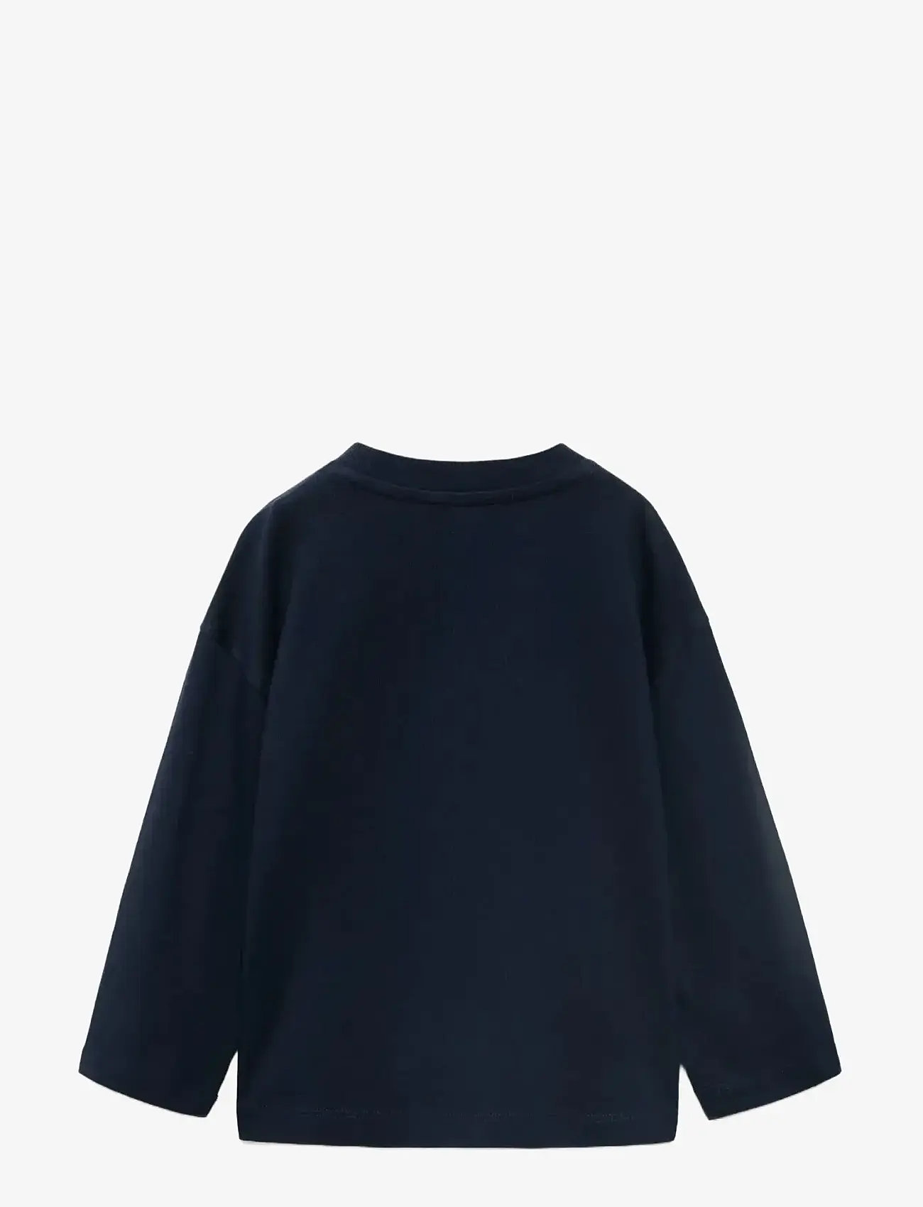 Mango - Pocket cotton T-shirt - autumn clothing - navy - 1
