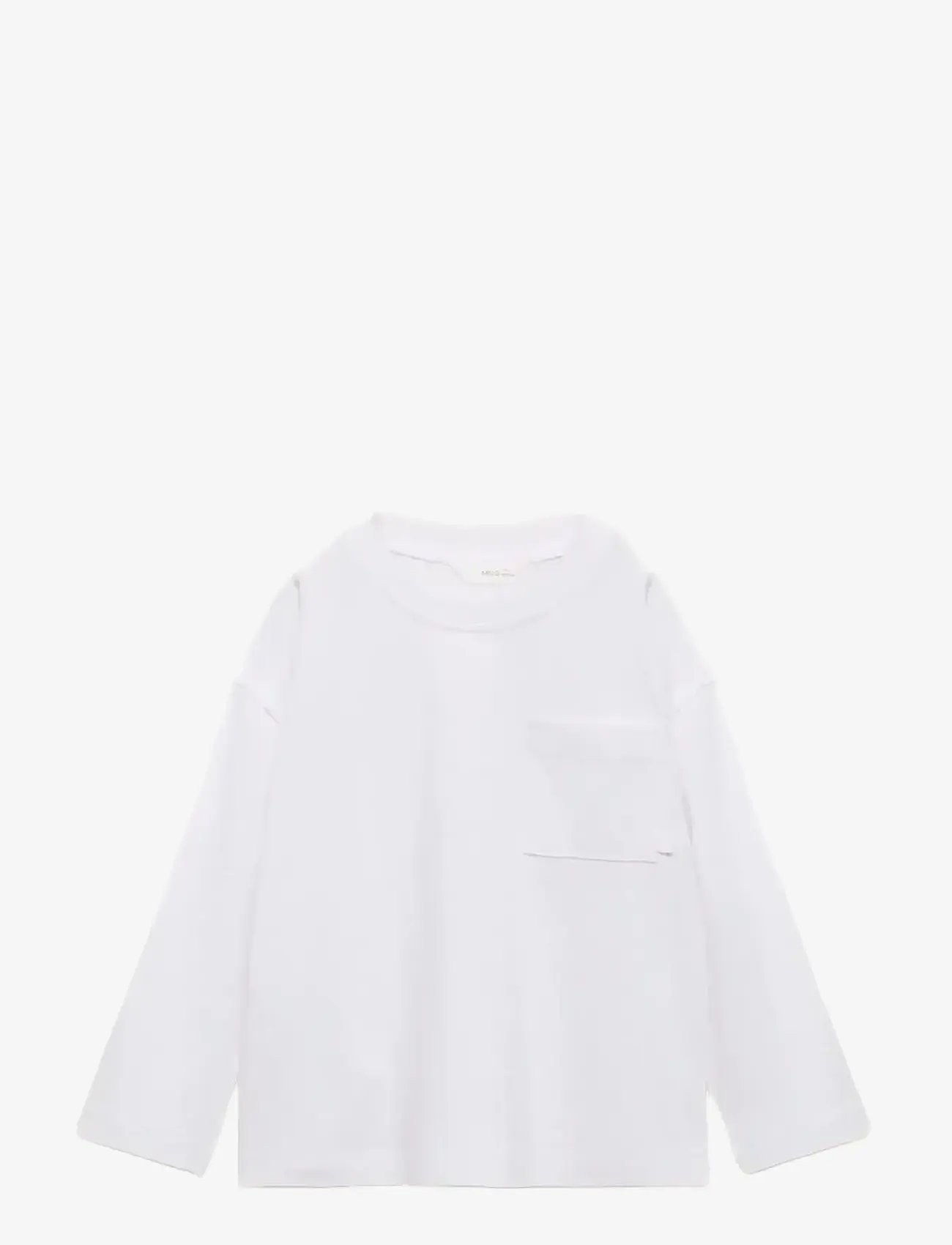 Mango - Pocket cotton T-shirt - herbstliche kleidung - white - 0