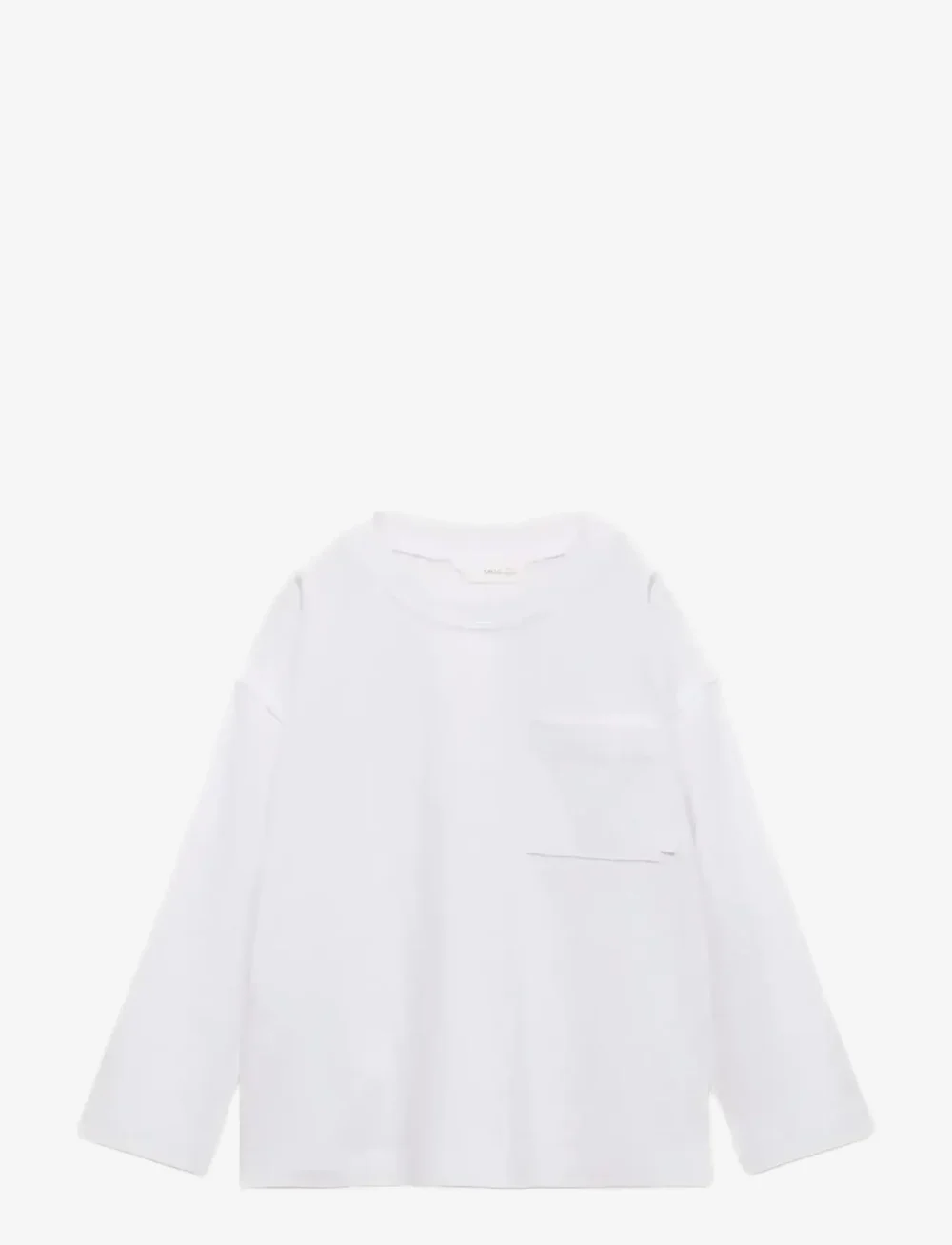 Mango - Pocket cotton T-shirt - langärmelig - white - 0