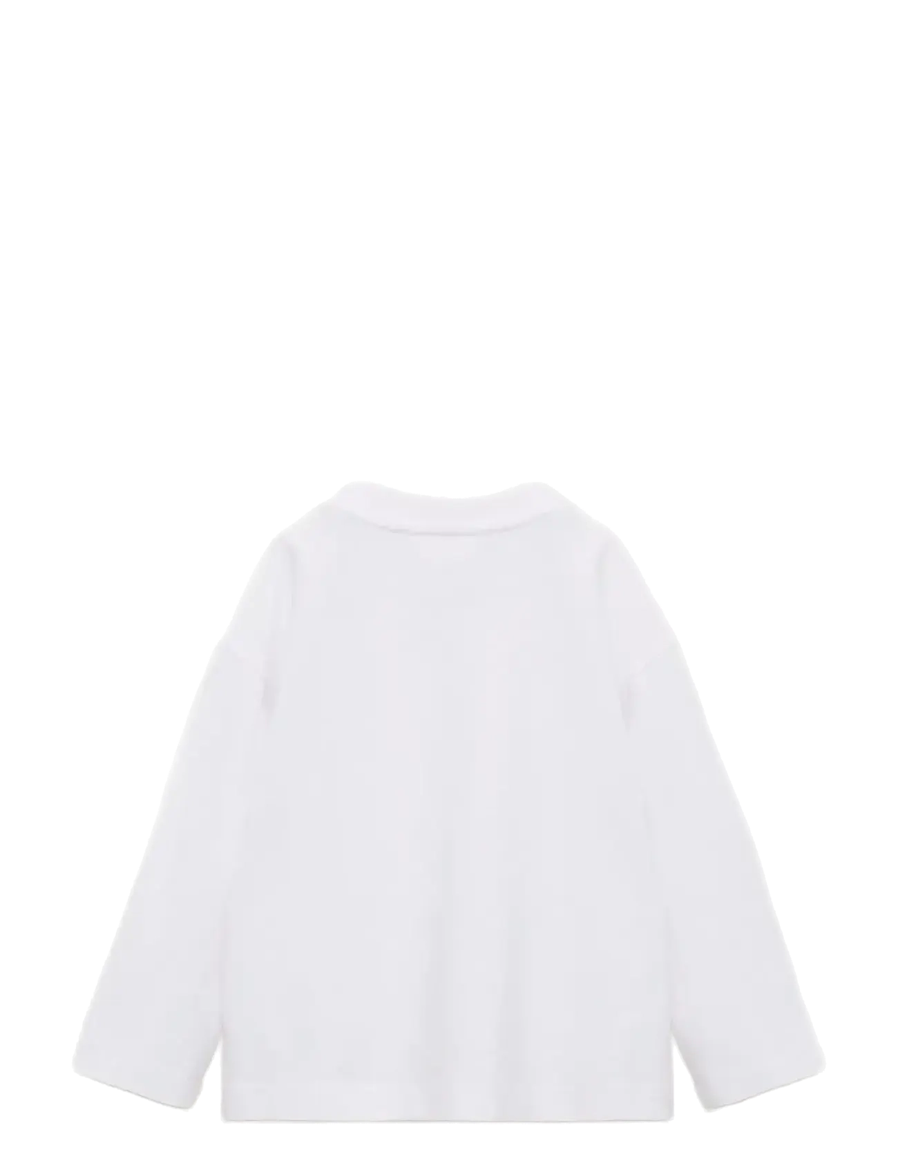 Mango - Pocket cotton T-shirt - pitkähihaiset t-paidat - white - 1