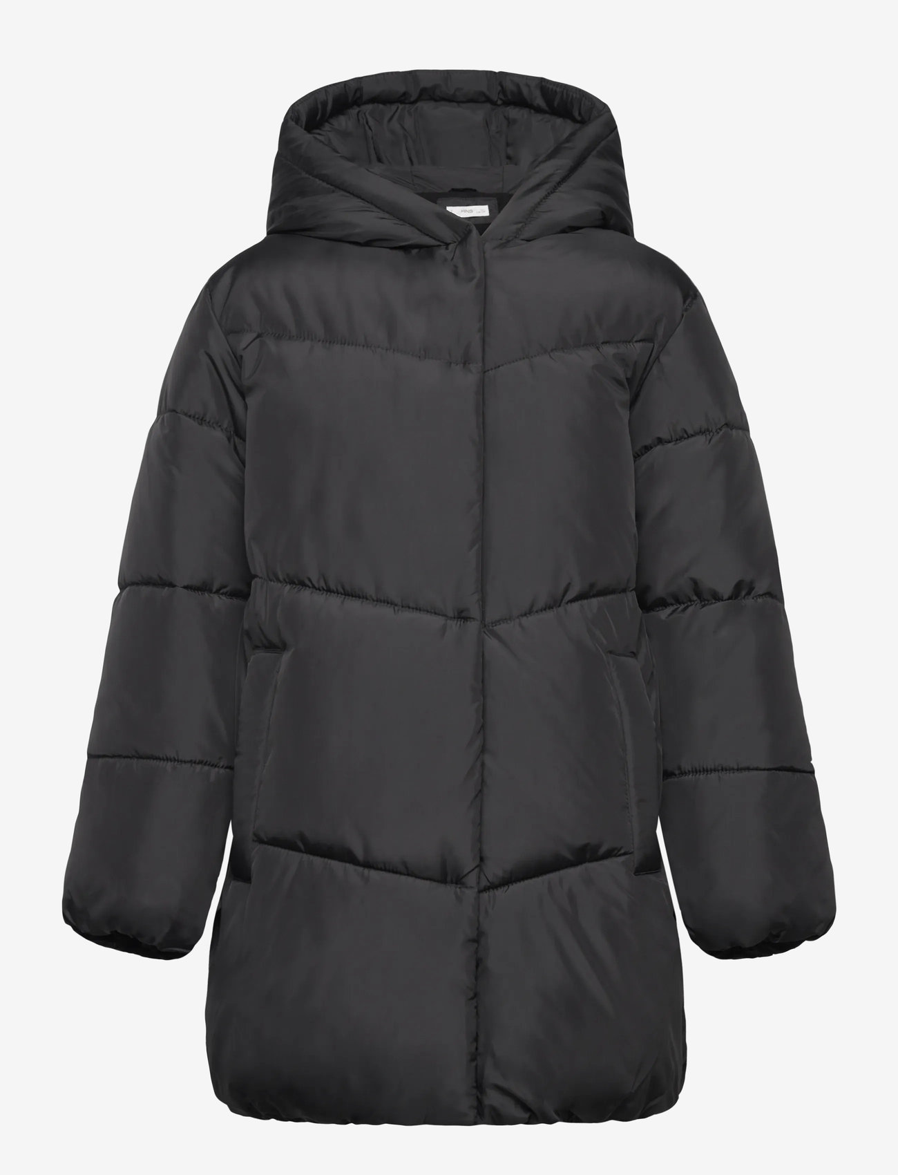 Mango - Hood puffer coat - vinterjakker - black - 0
