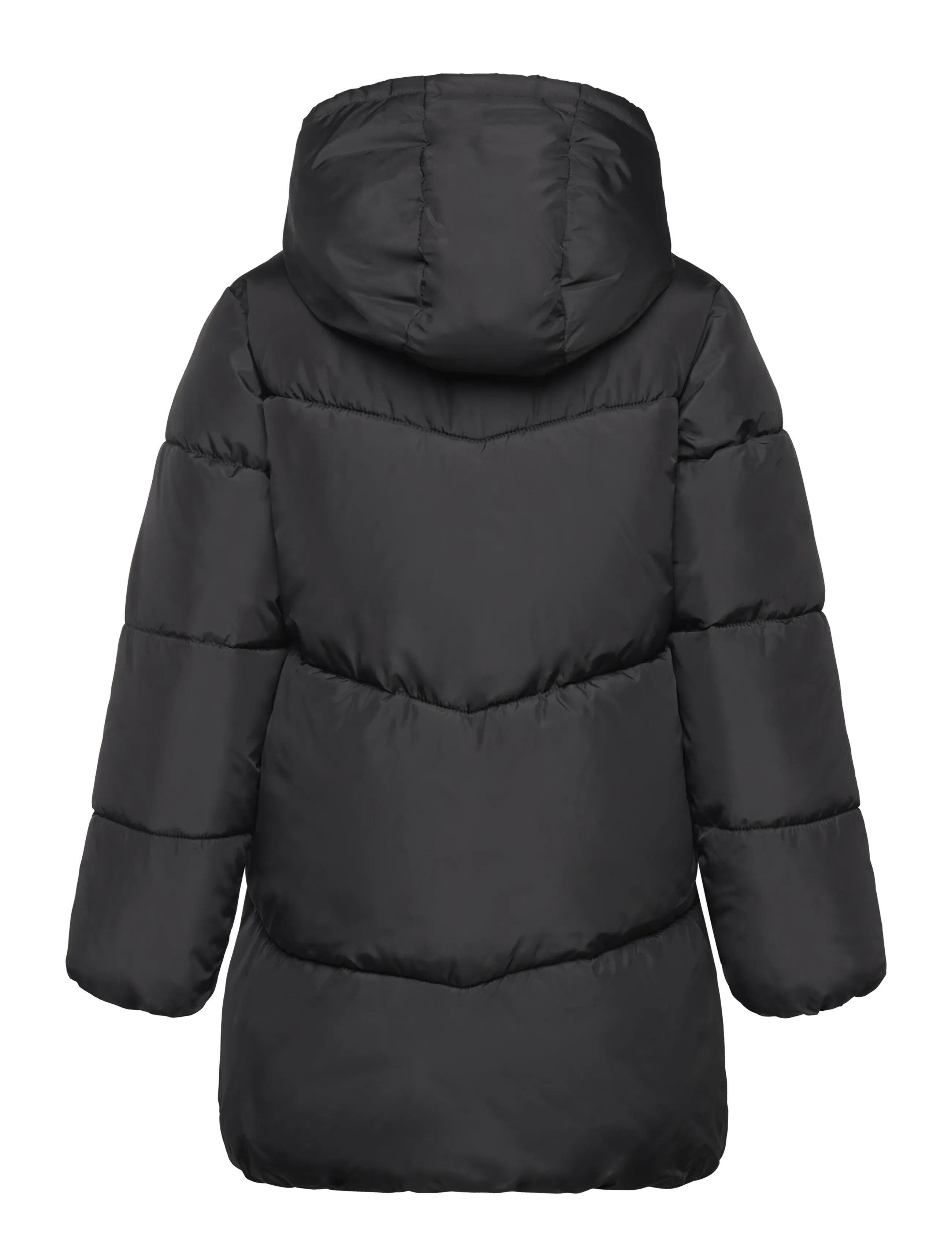 Mango - Hood puffer coat - overtøj - black - 1