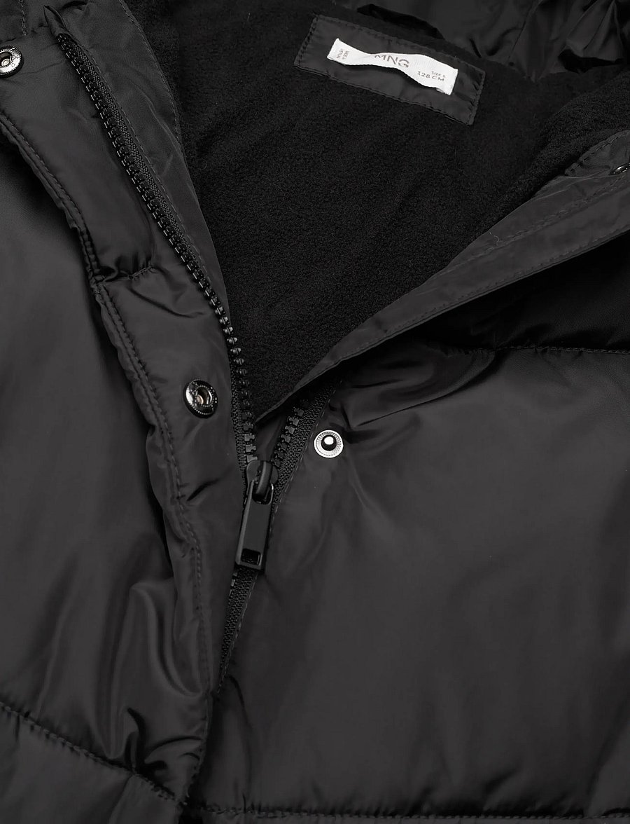 Mango - Hood puffer coat - winterjacke - black - 2
