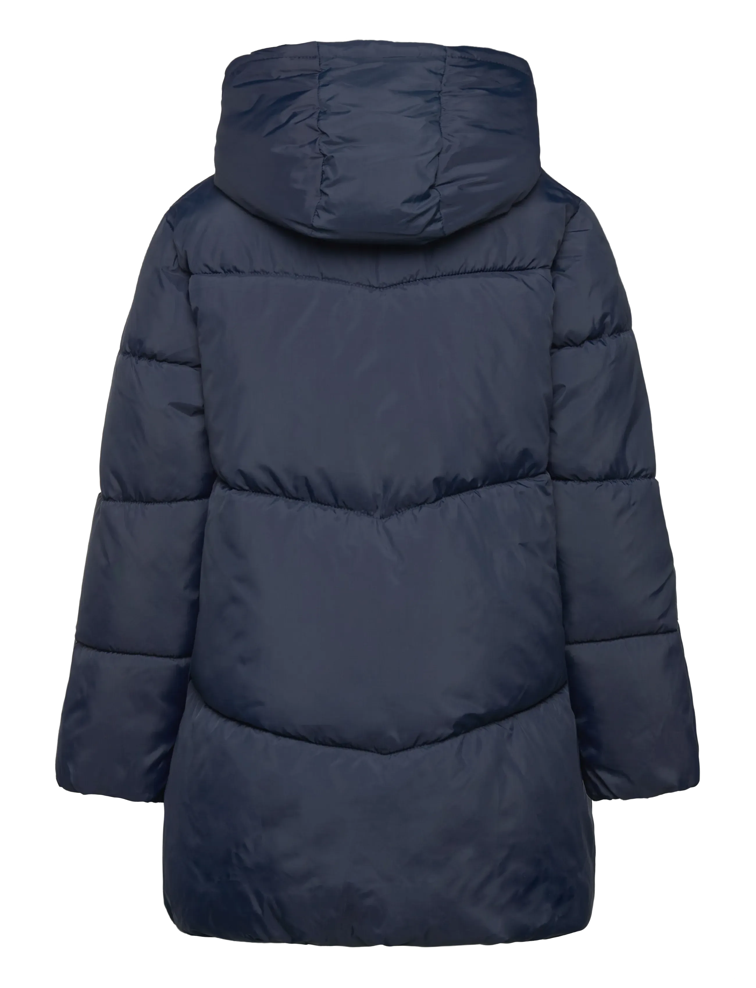 Mango - Hood puffer coat - overtøj - navy - 2