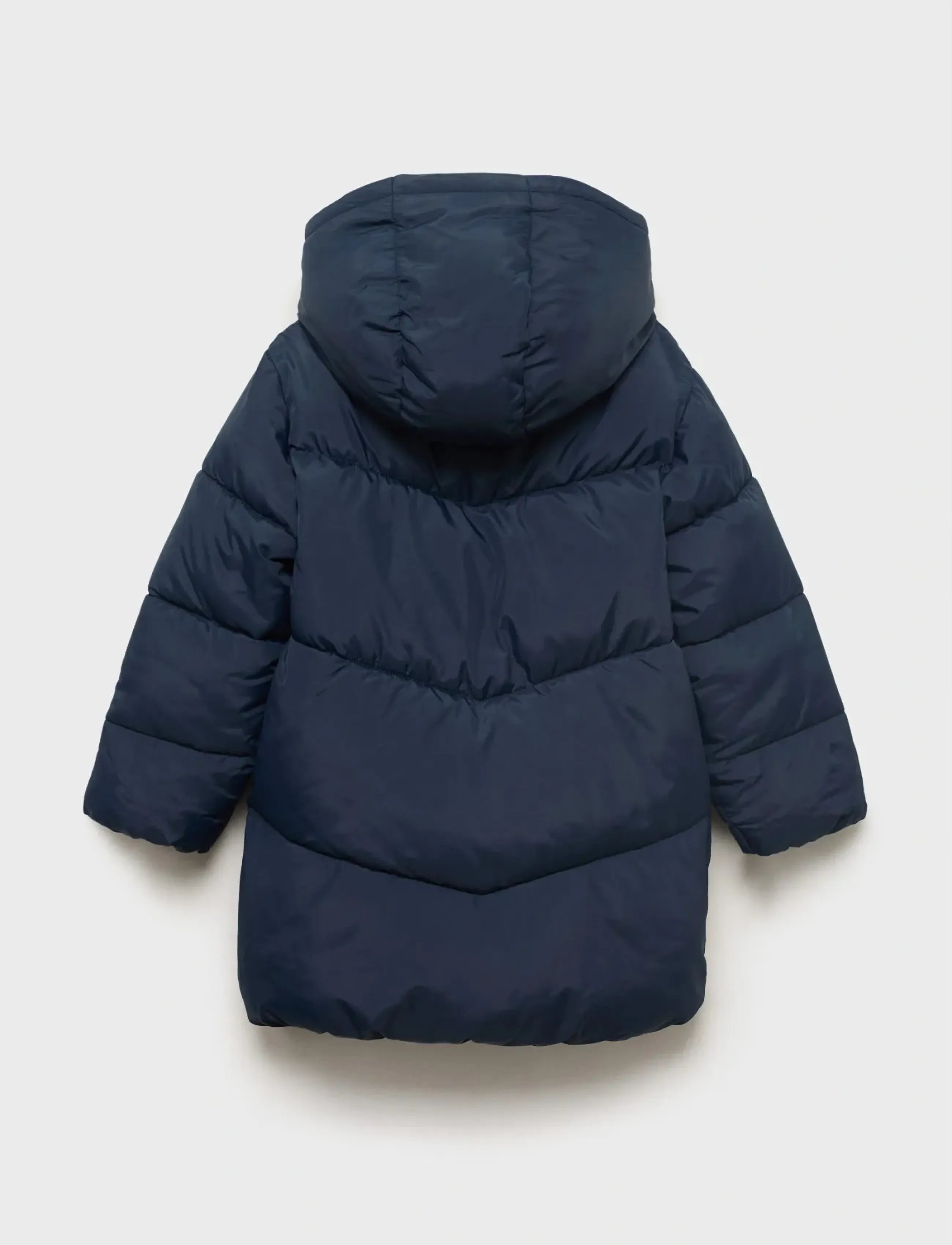 Mango - Hood puffer coat - overtøj - navy - 3