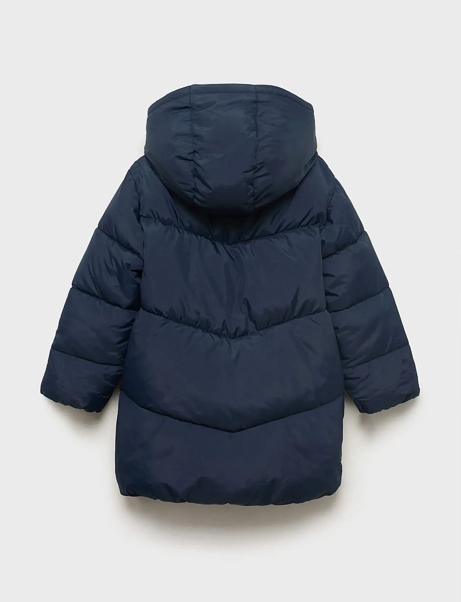 Mango - Hood puffer coat - winterjacke - navy - 3
