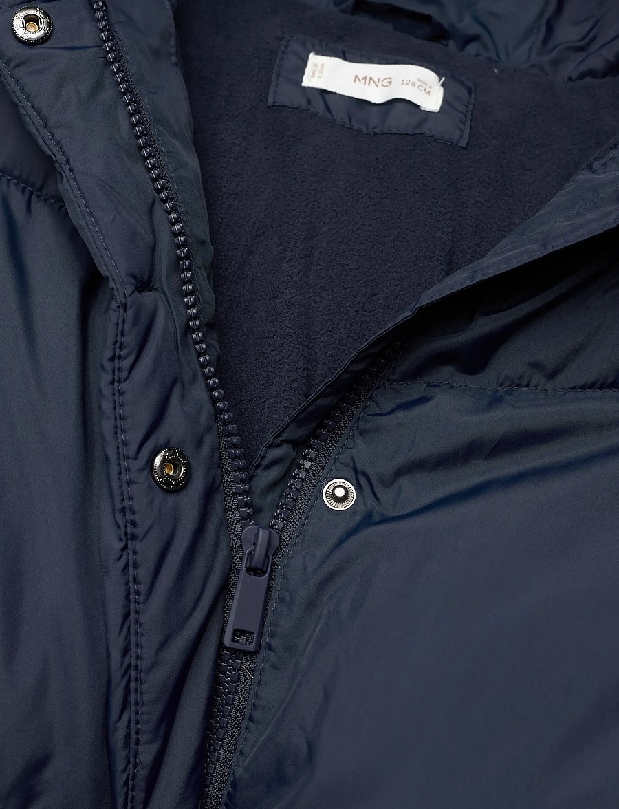 Mango - Hood puffer coat - winterjacke - navy - 4