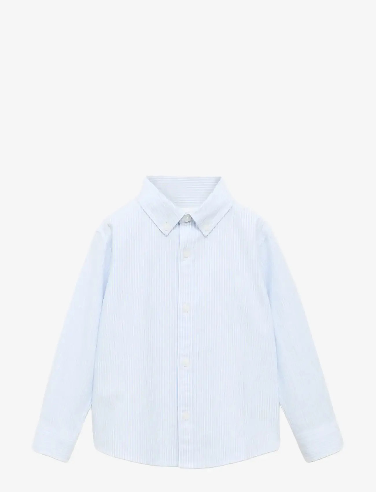 Mango - Striped Oxford shirt - långärmade skjortor - lt-pastel blue - 1