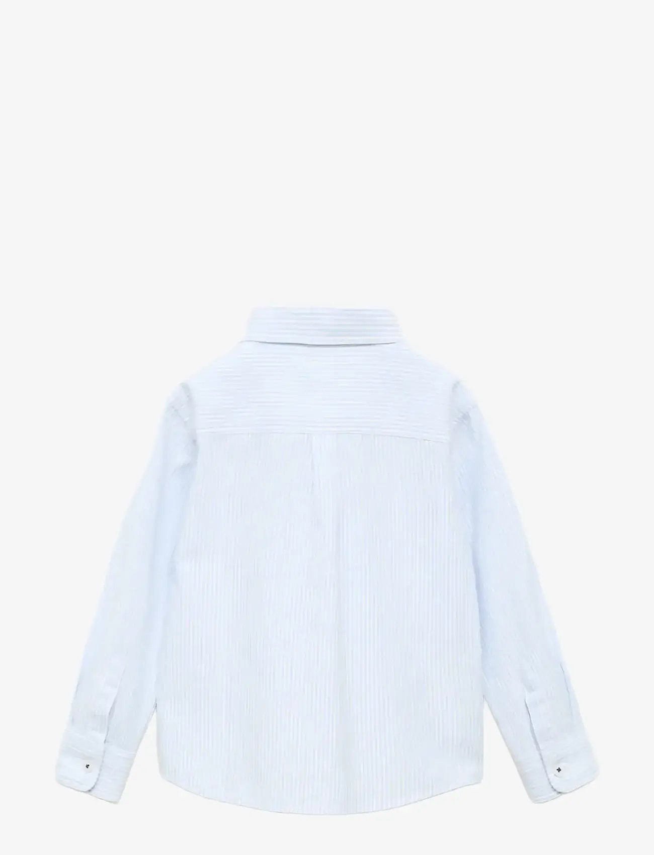 Mango - Striped Oxford shirt - långärmade skjortor - lt-pastel blue - 2