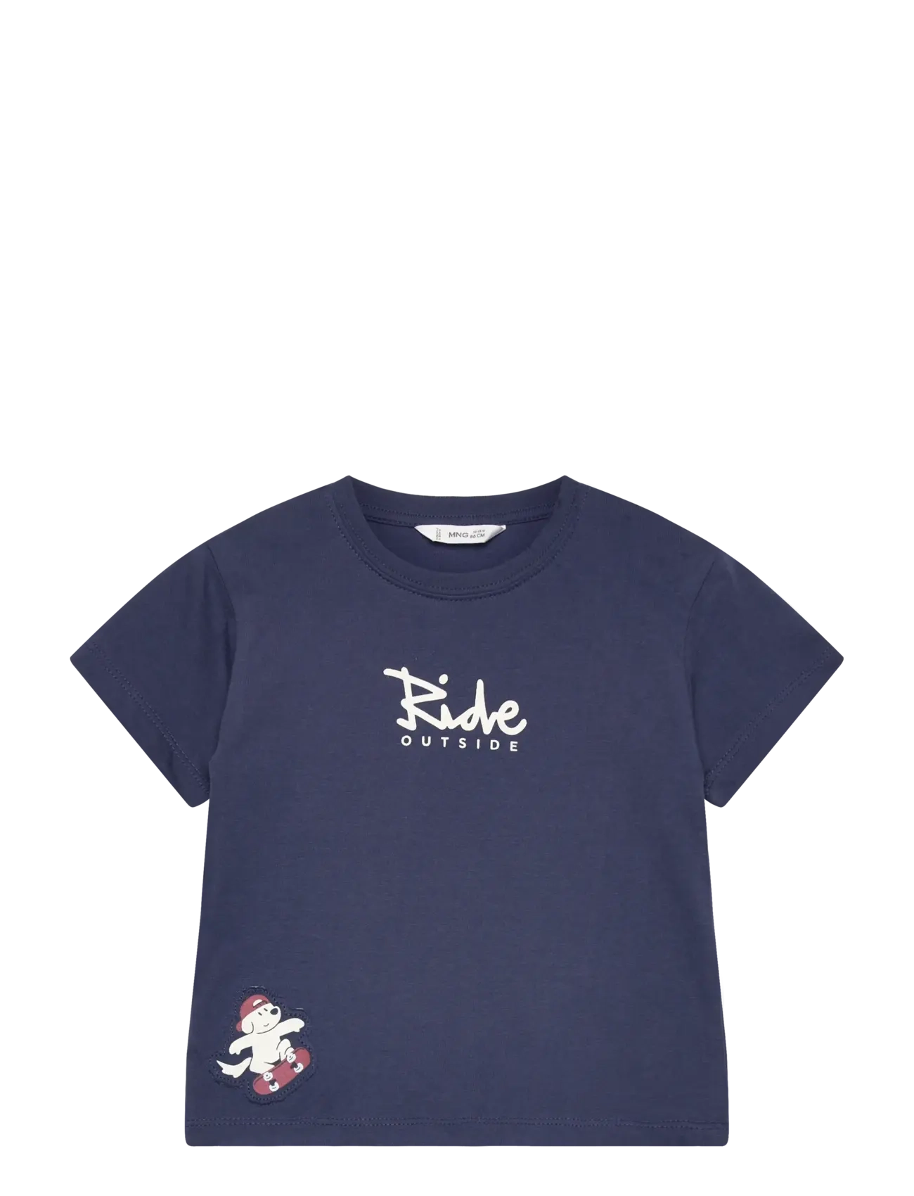 MANGO Dog Printed T-Shirt Navy - 18-24M - Kinder