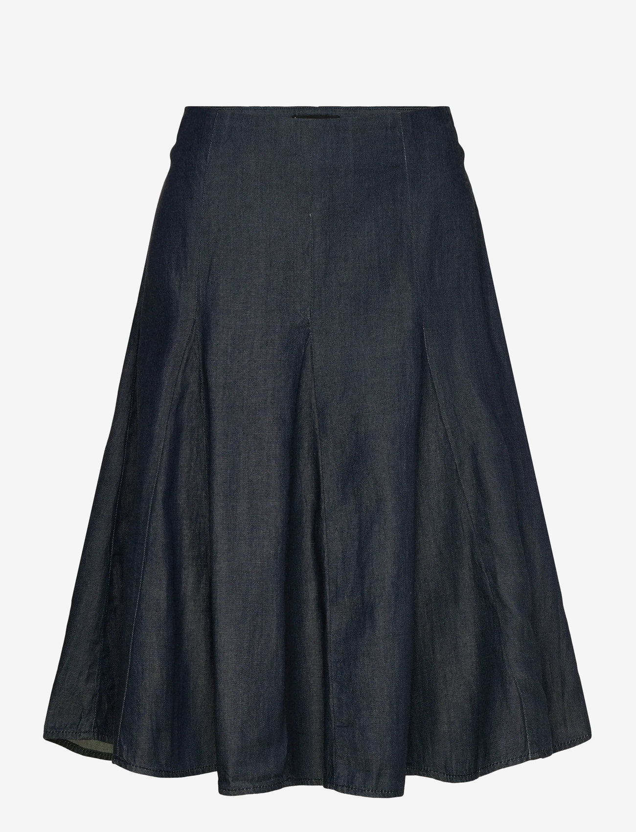 Mango - Pleated denim skirt - open blue - 1