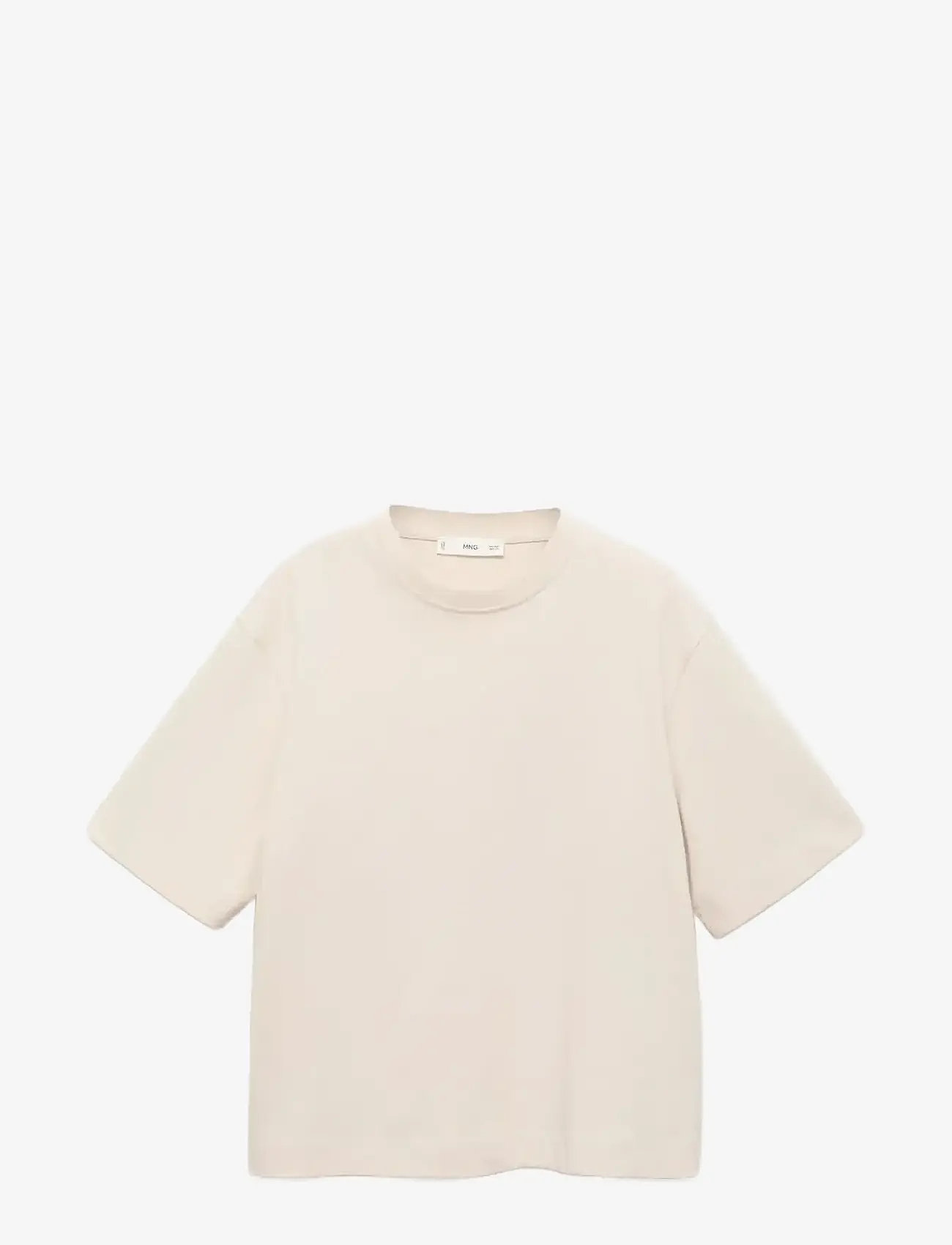 Mango - Oversized cotton t-shirt - lt pastel grey - 1