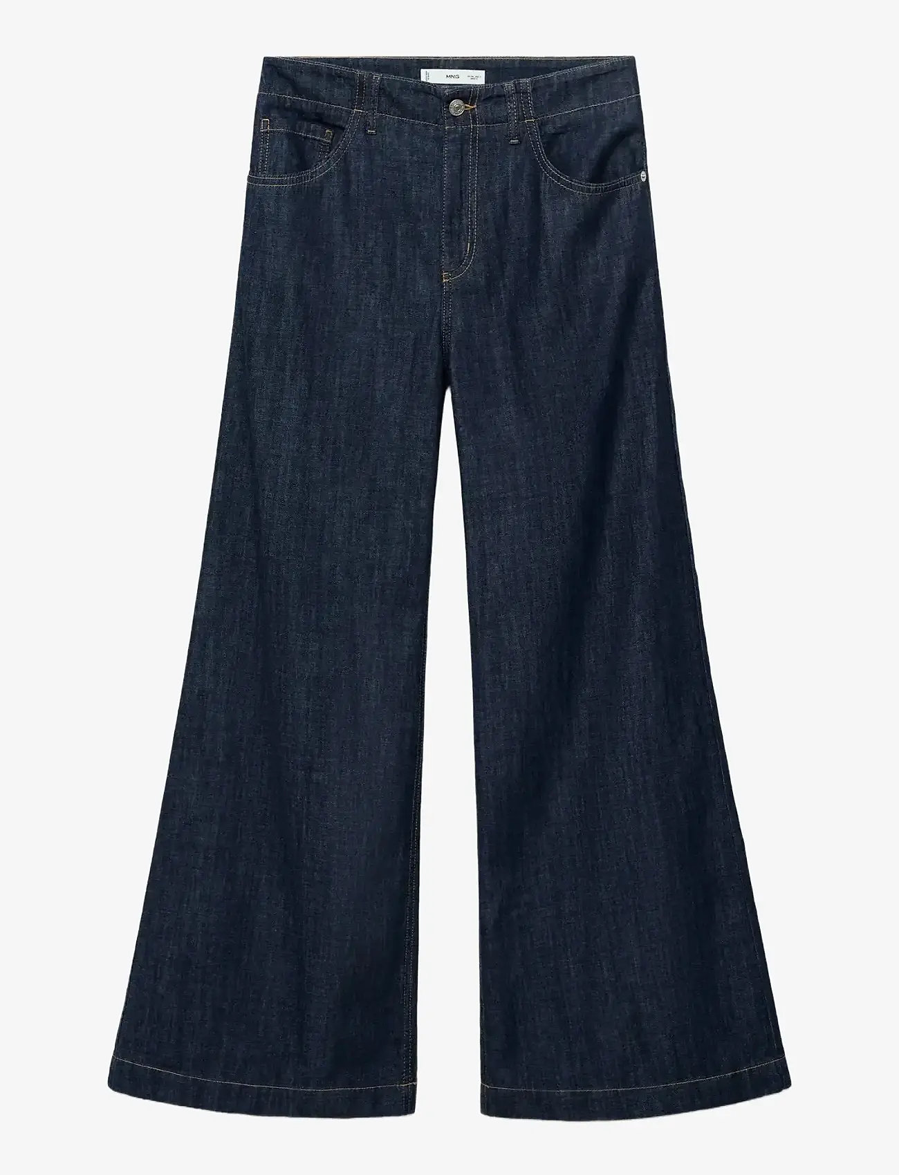 Mango - Wide leg mid-rise jeans - laveste priser - open blue - 0