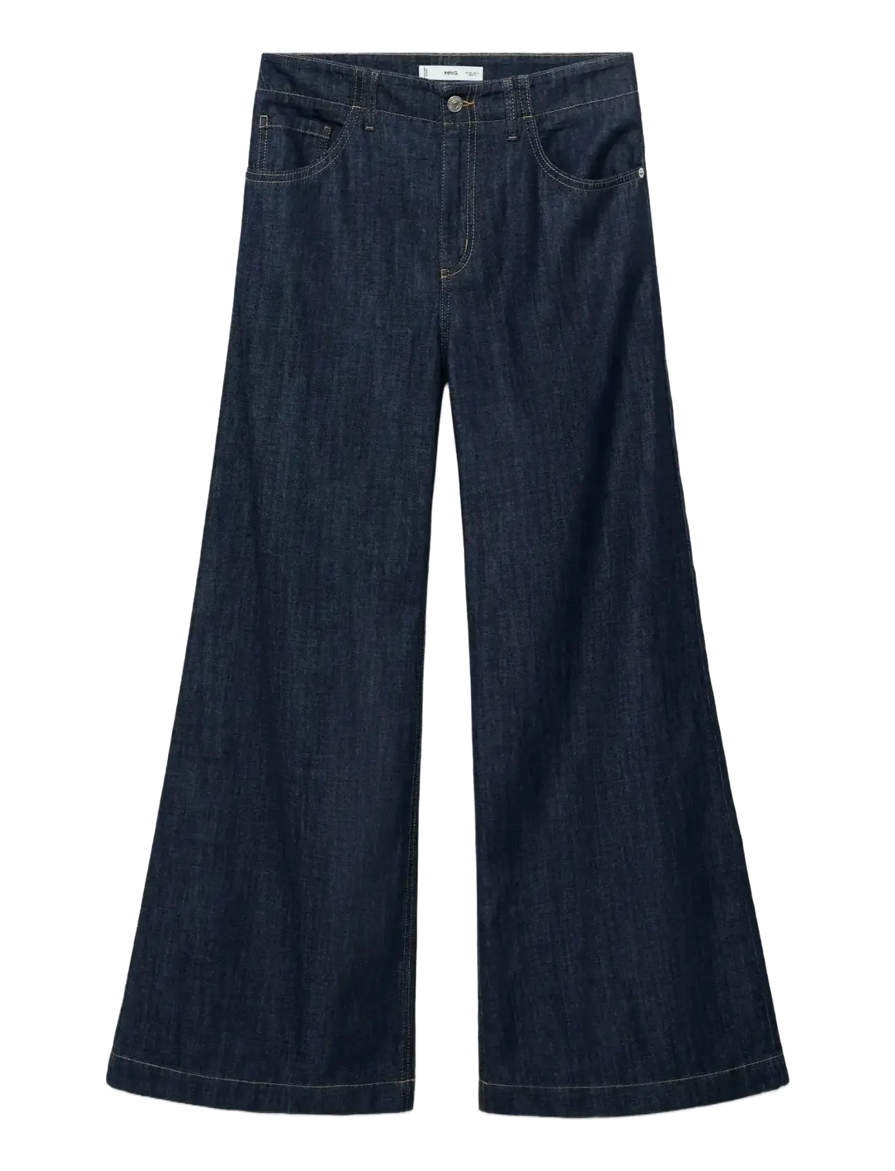 Mango Wide leg mid-rise jeans - Brede jeans - OPEN BLUE / navy