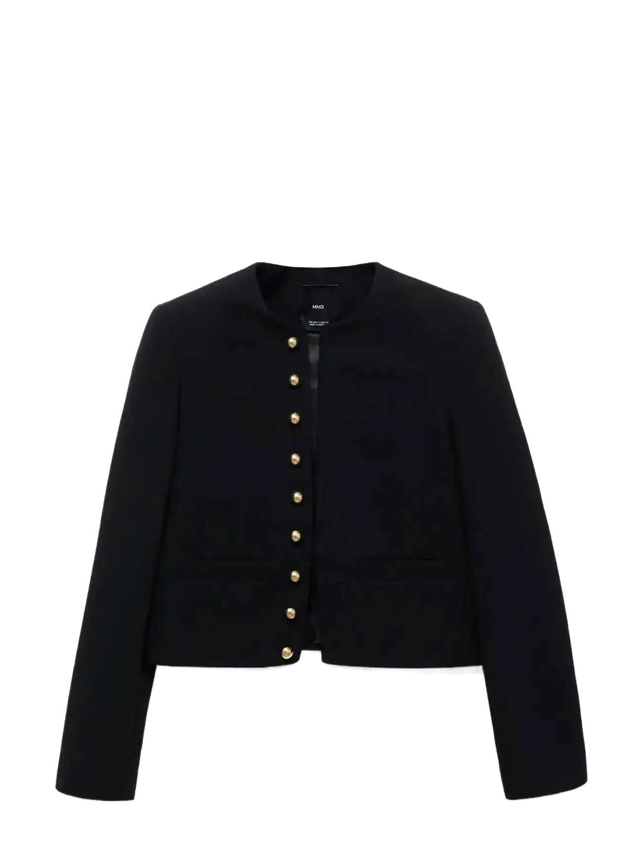 Mango - Buttoned cropped jacket - black - 1