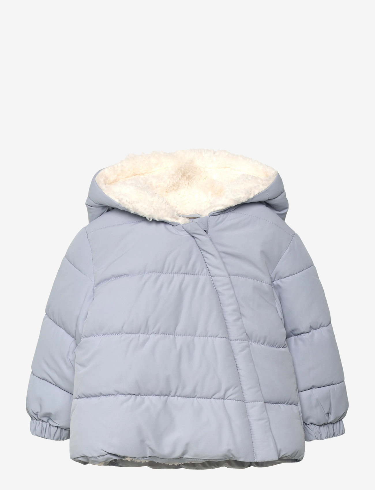 Mango - Anorak with shearling-effect hood - vinterjakker - lt-pastel blue - 0