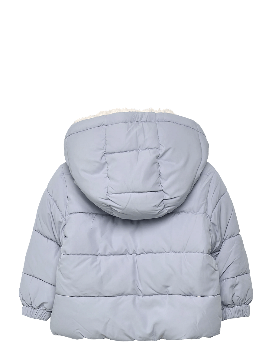 Mango - Anorak with shearling-effect hood - vinterjackor - lt-pastel blue - 1
