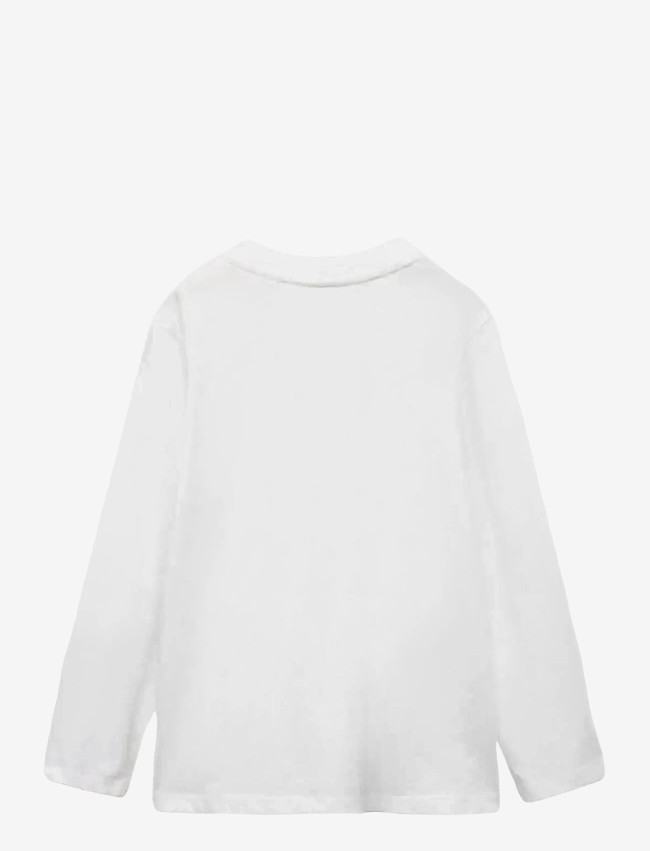 Mango - Long sleeve cotton t-shirt - långärmade t-shirts - natural white - 1