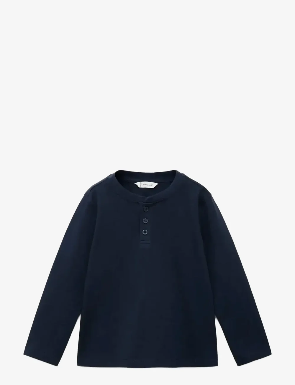 Mango - Long sleeve cotton t-shirt - langärmelig - navy - 0