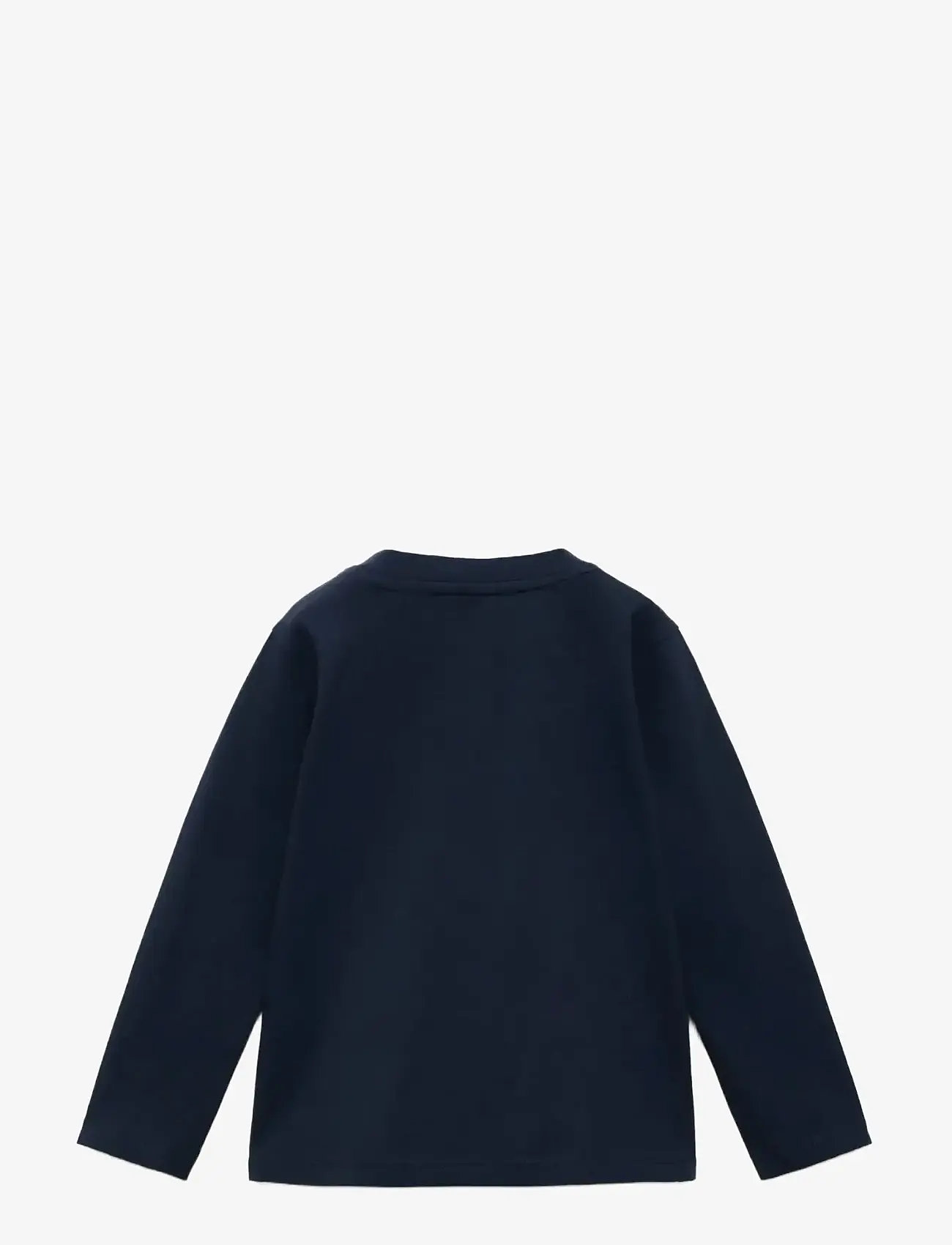 Mango - Long sleeve cotton t-shirt - langærmede t-shirts - navy - 1
