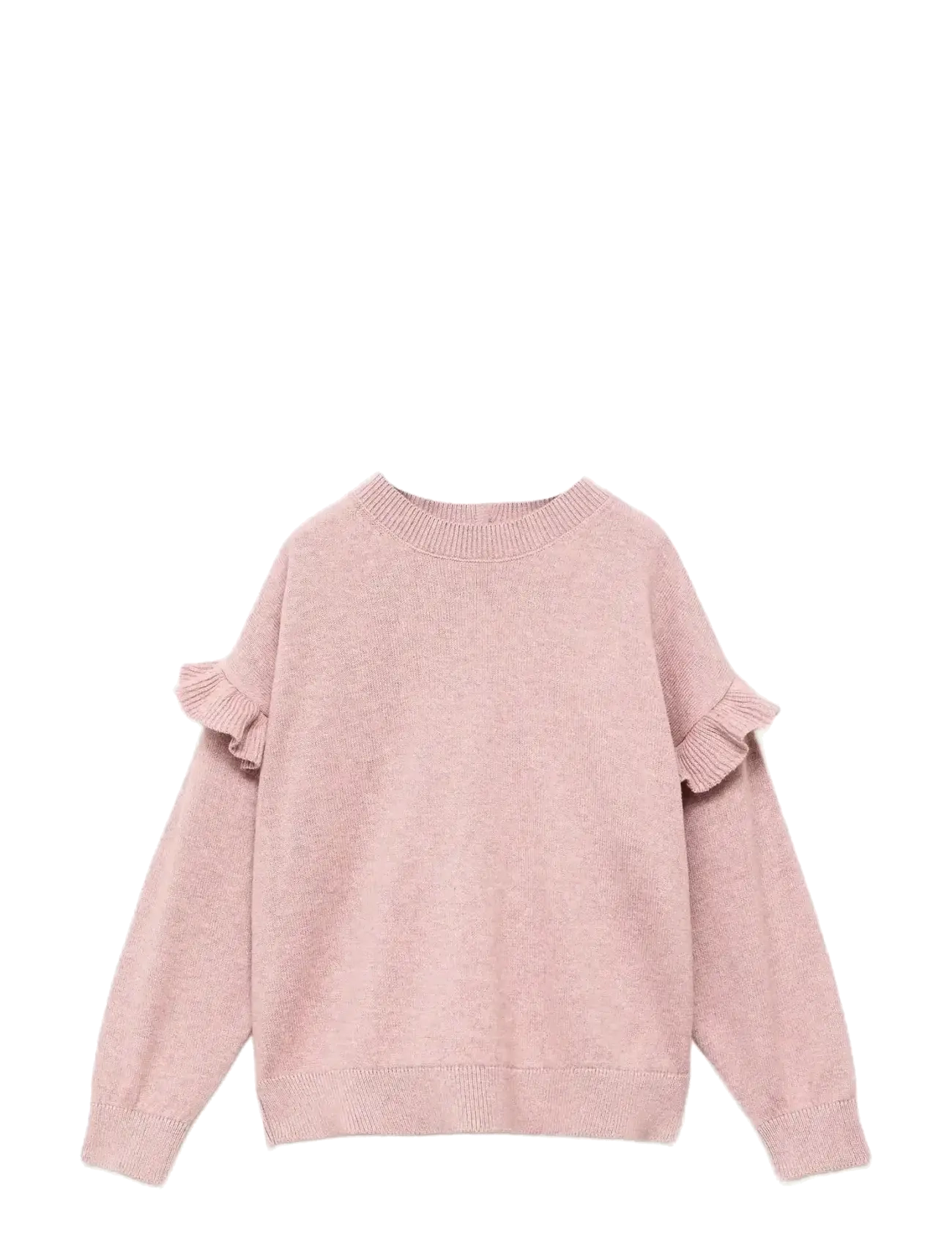 Mango Ruffle Knitted Sweater, 5-6, Knitwear, Rosa - Jumpers, Kinder
