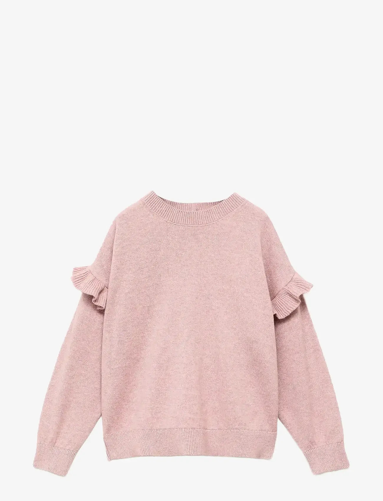 Mango - Ruffle knitted sweater - trøjer - pink - 0