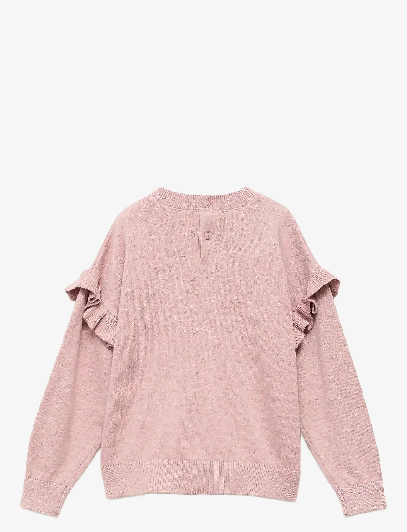 Mango - Ruffle knitted sweater - trøjer - pink - 1