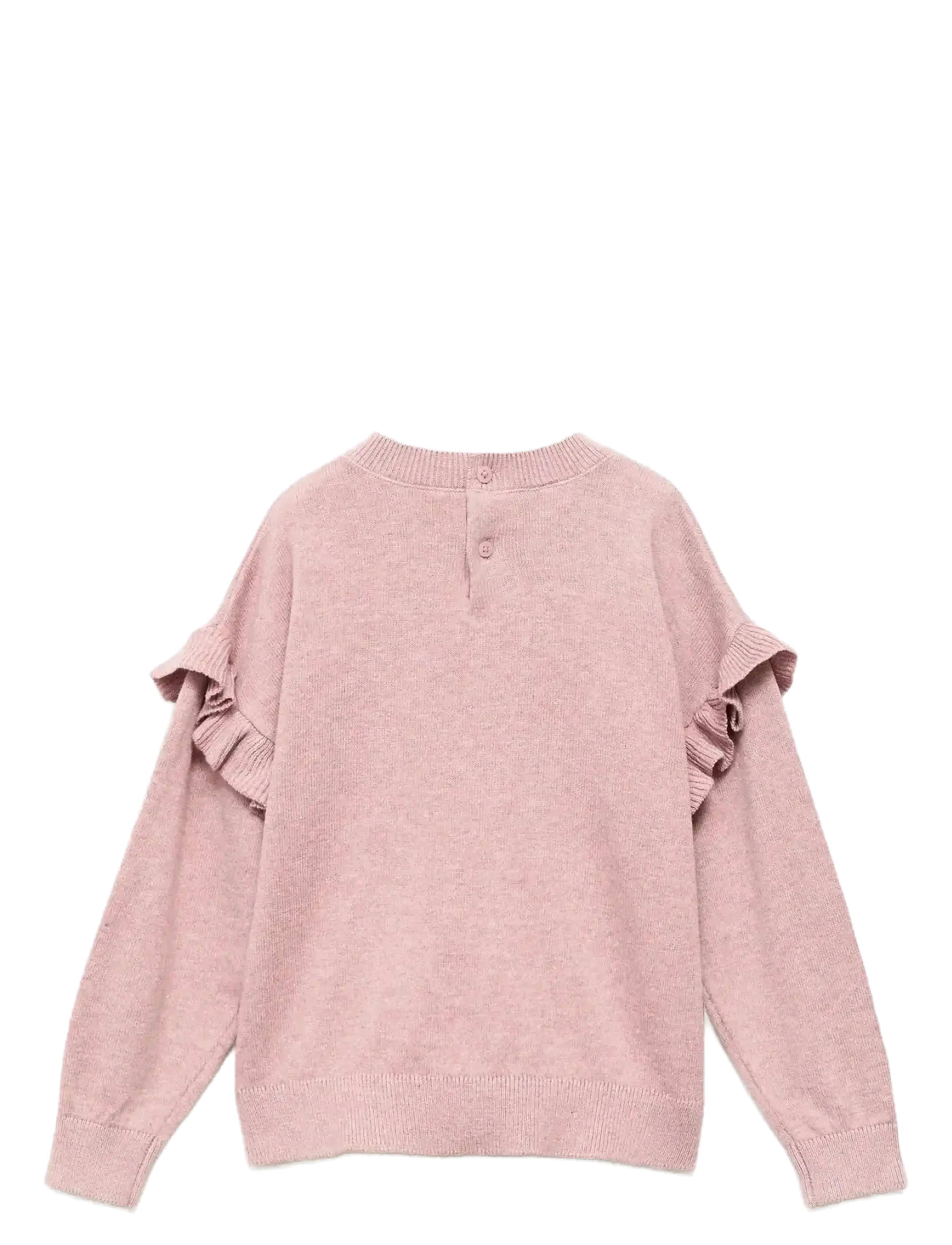 Mango - Ruffle knitted sweater - dzianinowe - pink - 1