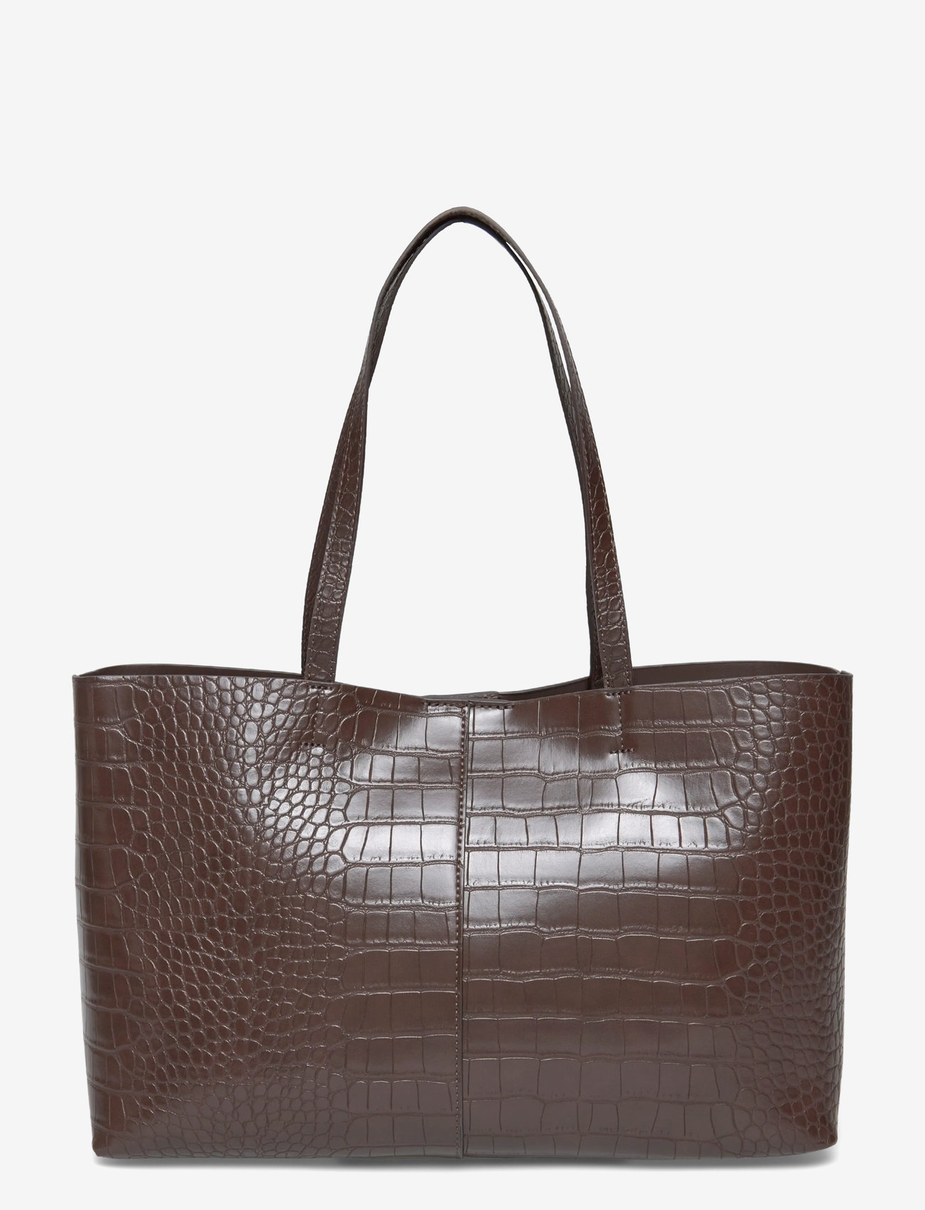 Mango - Shopper bag with double handle - accessoires - dark brown - 0