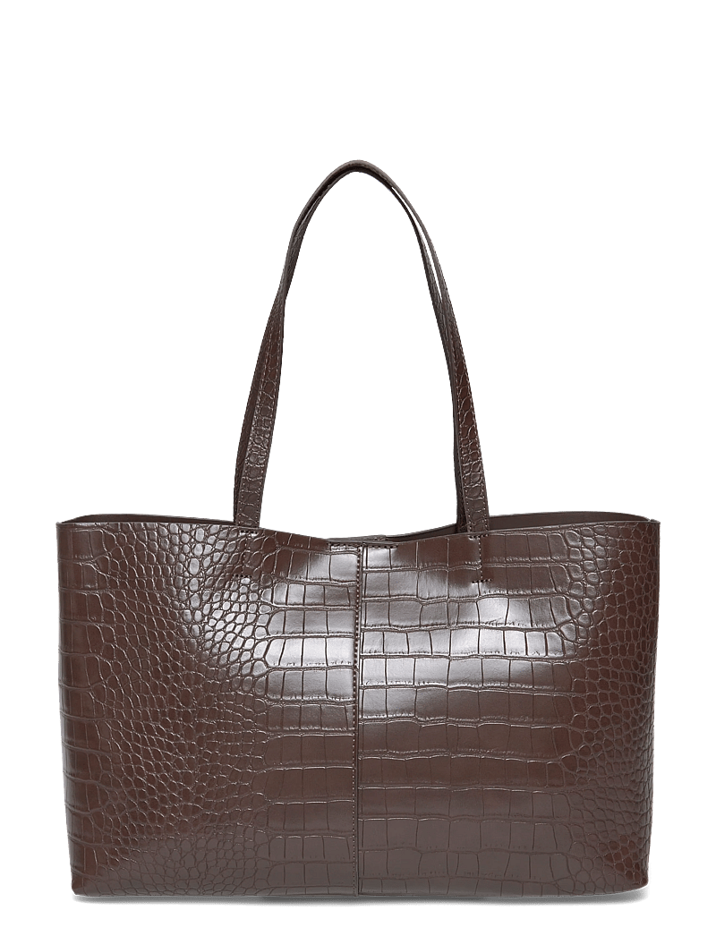 Mango - Shopper bag with double handle - shoppere - dark brown - 0